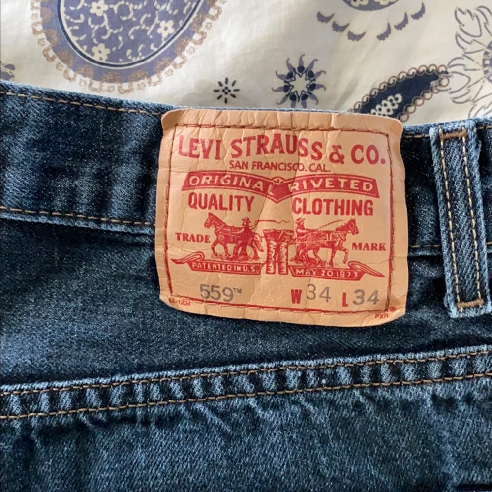 Men’s Levi’s 569 relaxed straight blue jeans 34x34